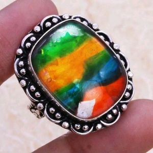 Dichroic Glass Ring Size 6 1/2
